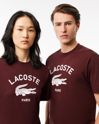 T-shirt in cotone con stampa del brand