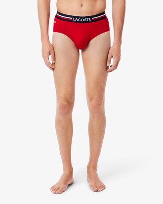 Confezione da 3 slip in cotone monocromatico con logo in vita