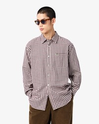 Camicia regular fit in flanella con motivo scozzese