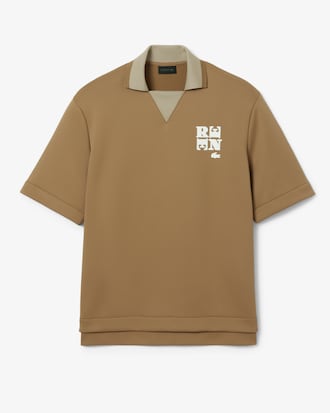 Polo in raso oversize con vivace stemma Runway