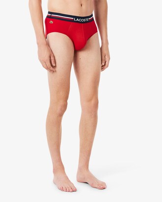Confezione da 3 slip in cotone monocromatico con logo in vita