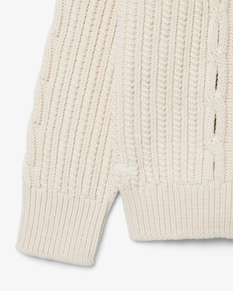 Cardigan in maglia a trecce traforata Runway