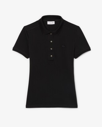 Polo da donna in piqu&eacute; di cotone stretch Lacoste slim fit