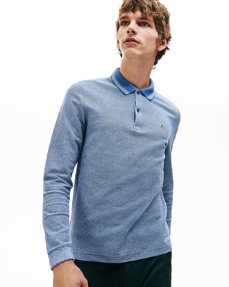 Polo da uomo in piqu&eacute; m&eacute;lange regular fit Lacoste