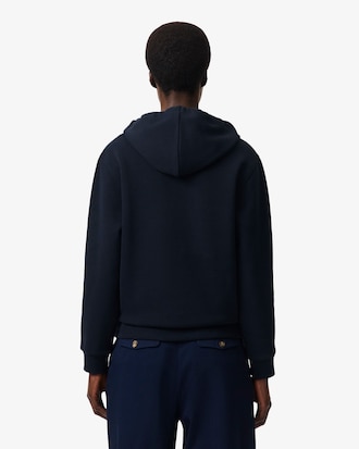 Felpa con cappuccio in piqu&eacute;