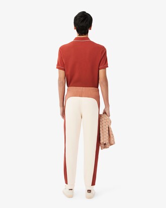 Pantaloni felpati affusolati color block