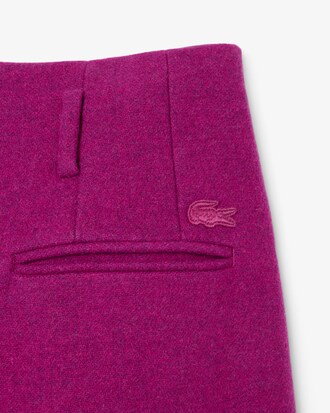 Pantaloni sartoriali taglio ampio in lana fiammata Runway