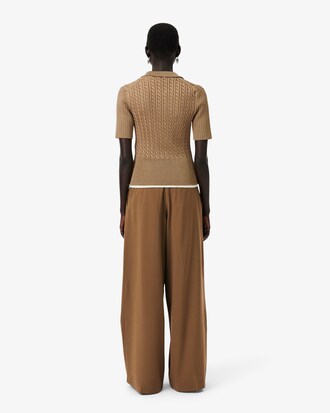 Pantaloni taglio ampio in misto lana Runway