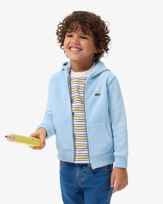 Felpa con zip unisex in tessuto felpato spazzolato