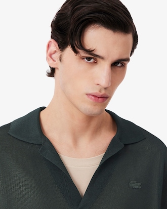 Polo slim fit in piqu&eacute; di raso Runway