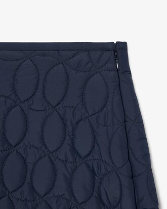 Gonna corta idrorepellente trapuntata con motivo tennis