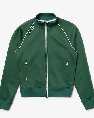 Felpa unisex con zip in maglia con logo 3D Lacoste LIVE