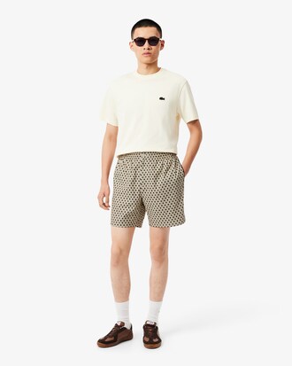 Shorts in misto cotone stampato relaxed fit