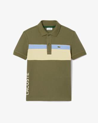 Polo in piqu&eacute; color block