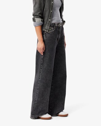 Jeans wide fit a vita alta