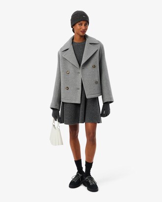 Berretto 3D in maglia di lana a coste