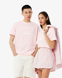 T-shirt in cotone con stampa del brand