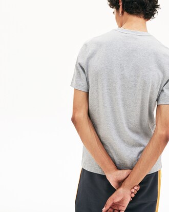 T-shirt unisex in cotone mélange con tasca Lacoste LIVE