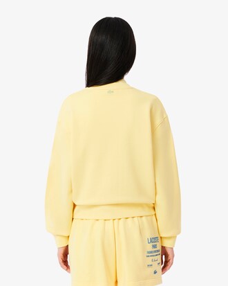 Felpa oversize plissettata con stampa