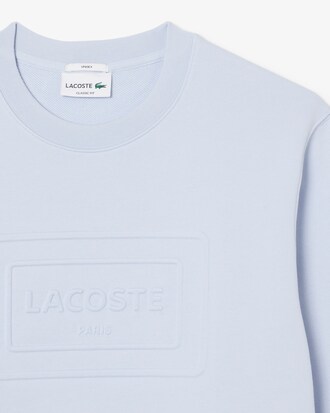 Felpa in tessuto felpato con marchio in rilievo