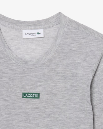 T-shirt a maniche lunghe con etichetta con logo