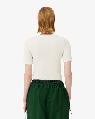 T-shirt in piqu&eacute; in seta Runway