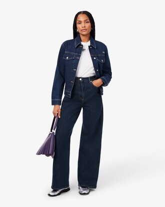 Jeans wide fit a vita alta