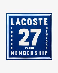 Foulard quadrato in seta stampato Runway