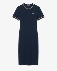 Abito t-shirt in jersey con bordo a contrasto