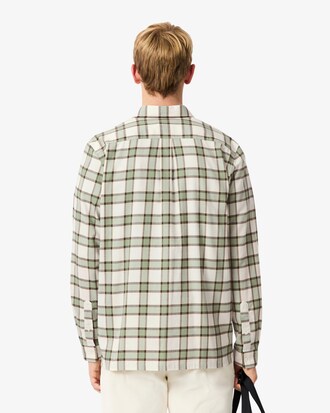 Camicia regular fit in flanella motivo scozzese