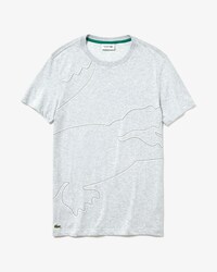 T-shirt da uomo in jersey tecnico stampato con coccodrillo oversize e collo rotondo Lacoste SPORT