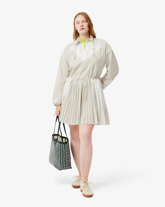 Vestito stile felpa corto a pieghe relaxed fit