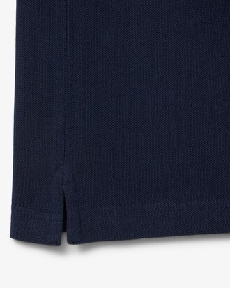 Polo regular fit in mini-piqué con marchio