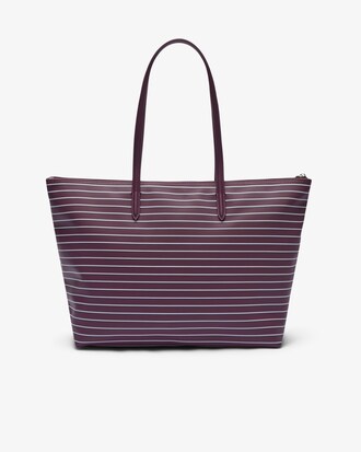 Shopping bag grande a righe L.12.12 Concept