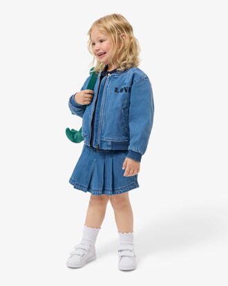 Gonna pantalone a pieghe in denim