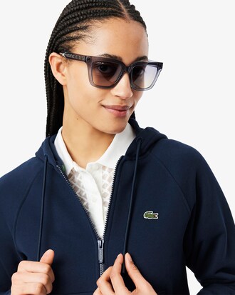 Felpa con cappuccio e zip in pile