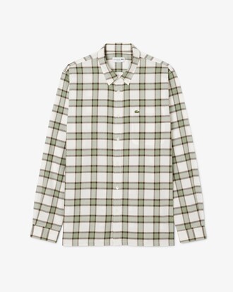 Camicia regular fit in flanella motivo scozzese