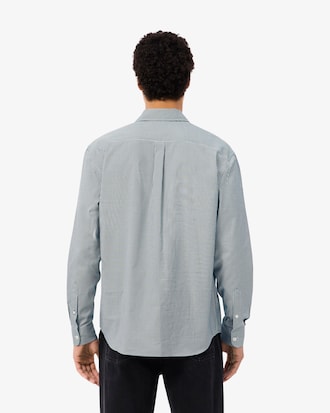 Camicia regular fit in tessuto pinpoint a quadretti