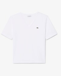 T-shirt con scollo a V in morbido cotone relaxed fit