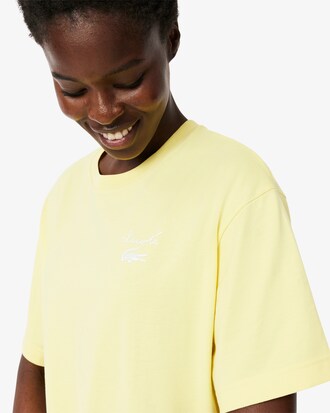 Abito t-shirt oversize in jersey con marchio