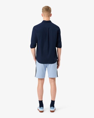 Shorts in tessuto felpato regular fit color block