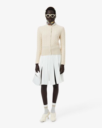 Cardigan a trecce in cashmere Runway