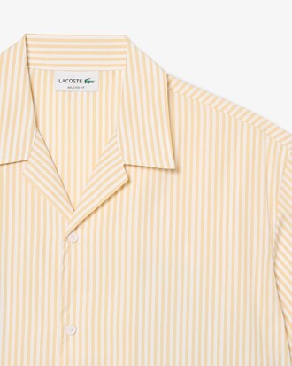 Camicia con coccodrillo a righe relaxed fit