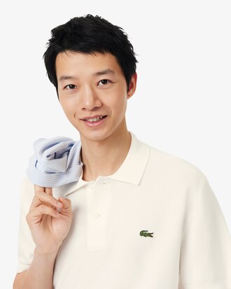 Polo in maglia boucl&eacute; classic fit