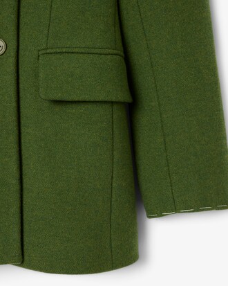 Blazer doppiopetto in twill di lana fiammata Runway