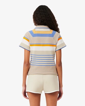 Polo in piqu&eacute; a righe slim fit Runway