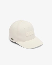 Cappellino in gabardine con stampa Lacoste