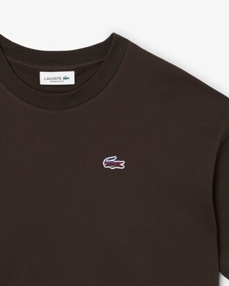 T-shirt con coccodrillo e paesaggio relaxed fit