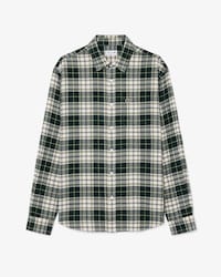 Camicia regular fit in flanella con motivo scozzese