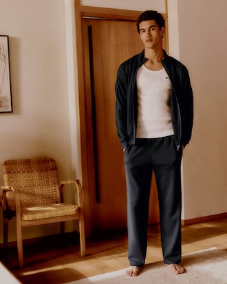 Pantaloni homewear in cotone a nido d'ape